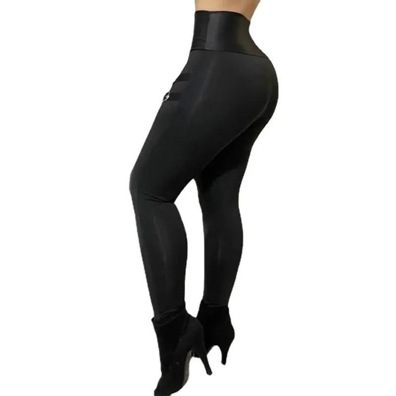 High Waist Skinny Trousers