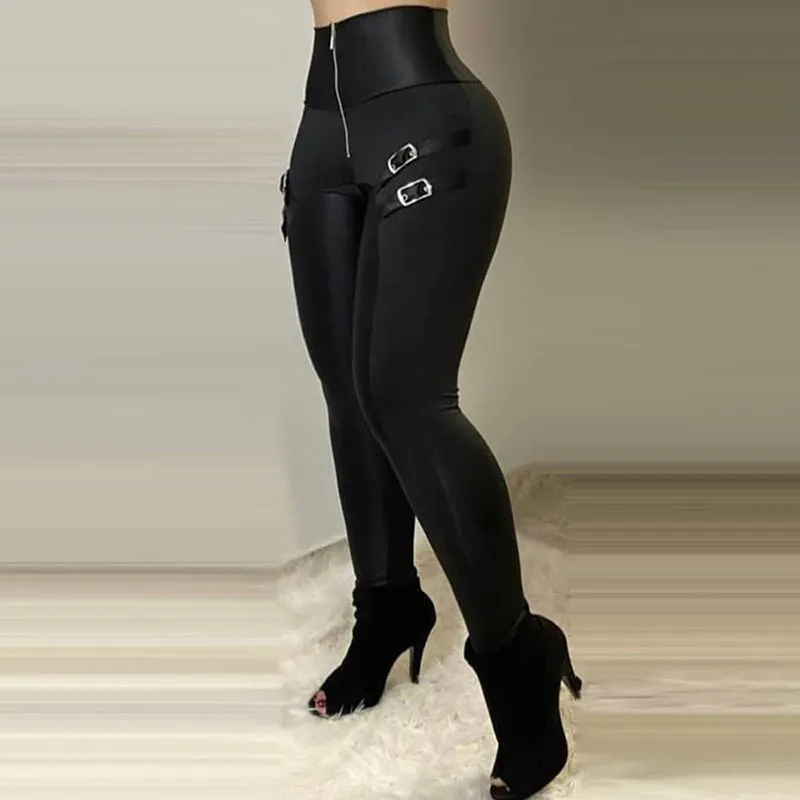 High Waist Skinny Trousers