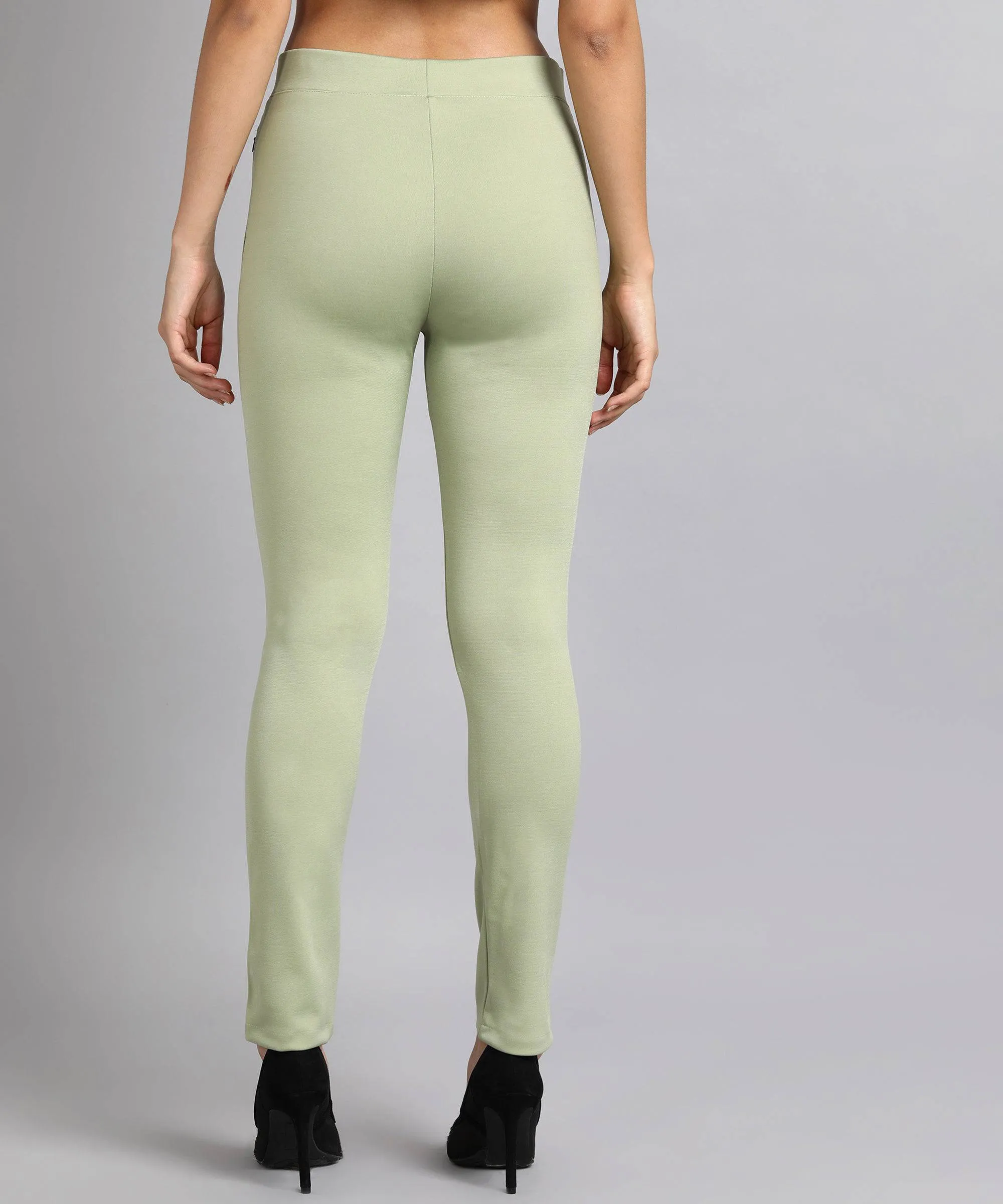High-Waist Tapered Cigarette Trousers