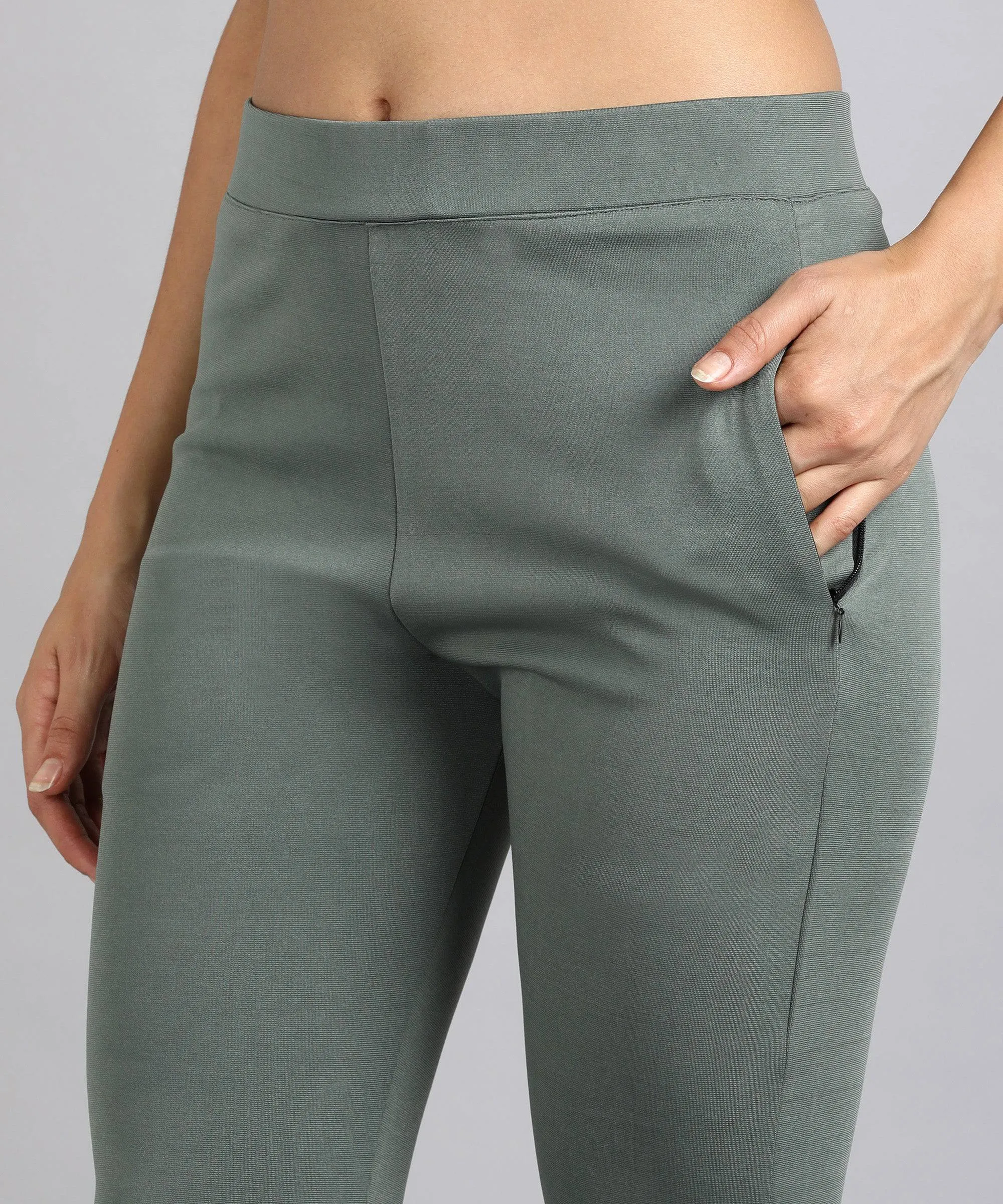 High-Waist Tapered Cigarette Trousers