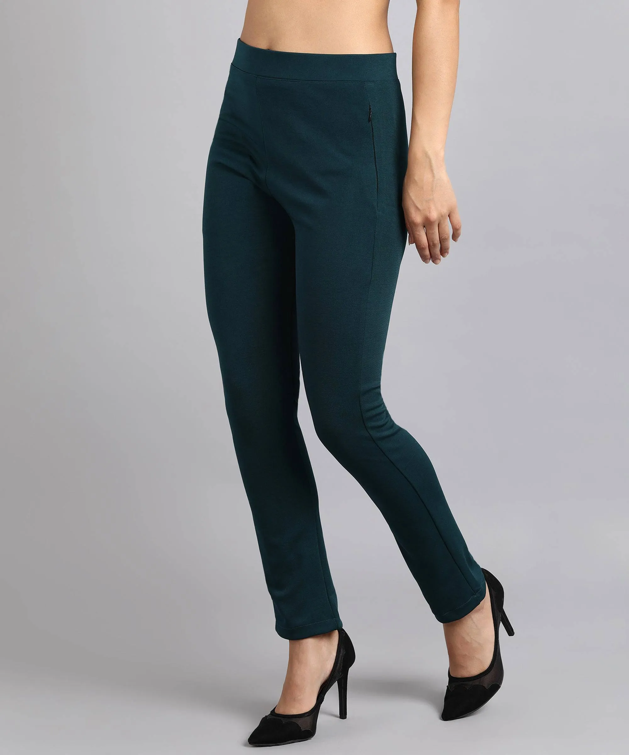 High-Waist Tapered Cigarette Trousers