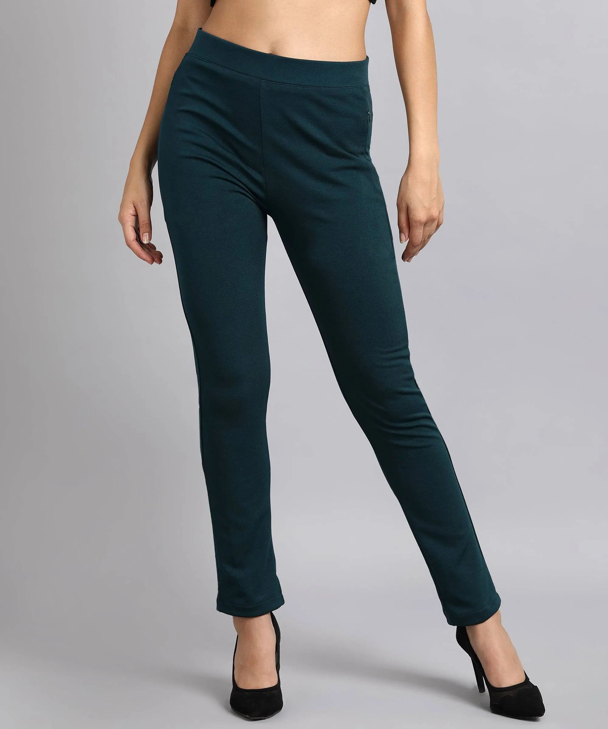 High-Waist Tapered Cigarette Trousers