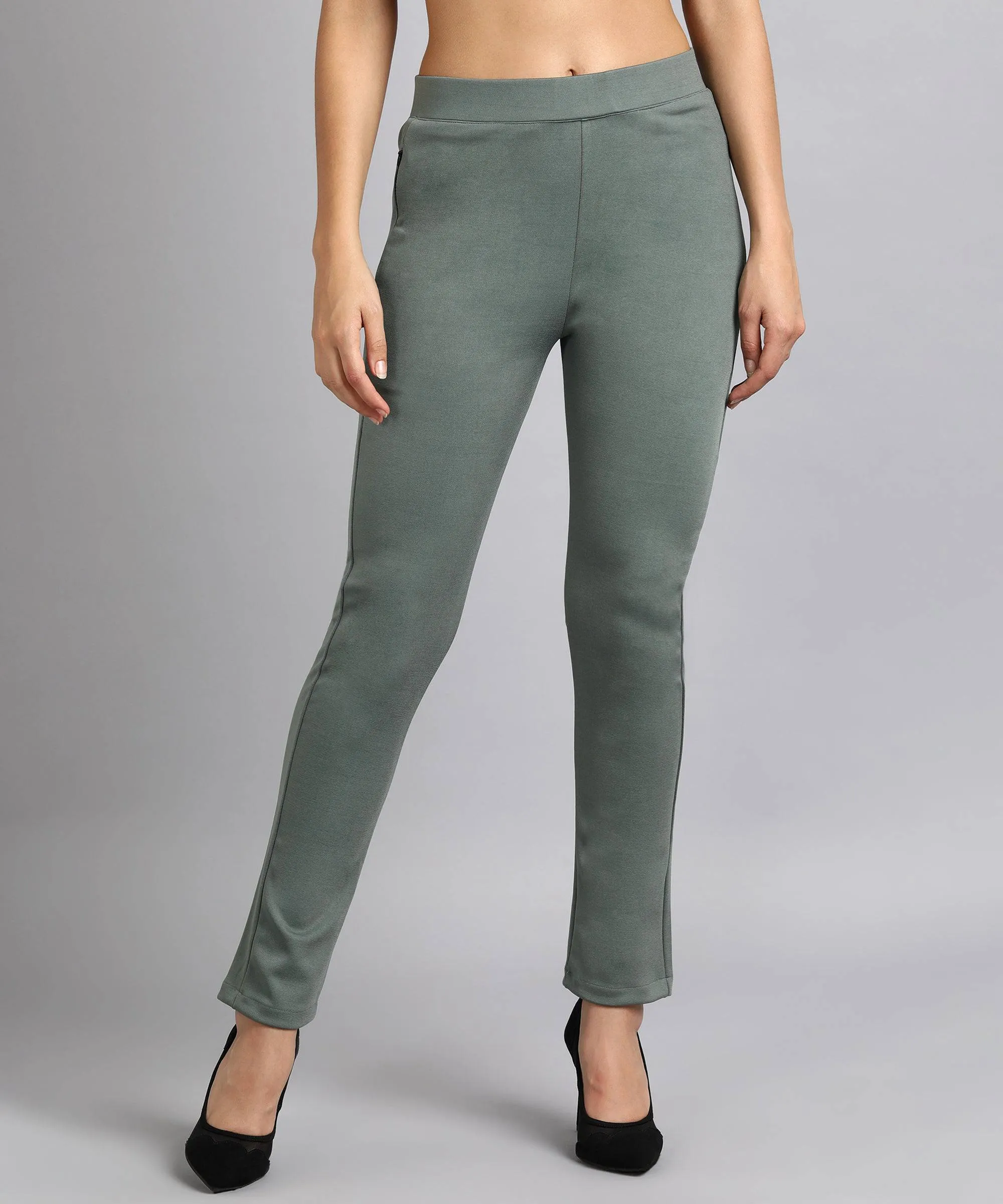 High-Waist Tapered Cigarette Trousers