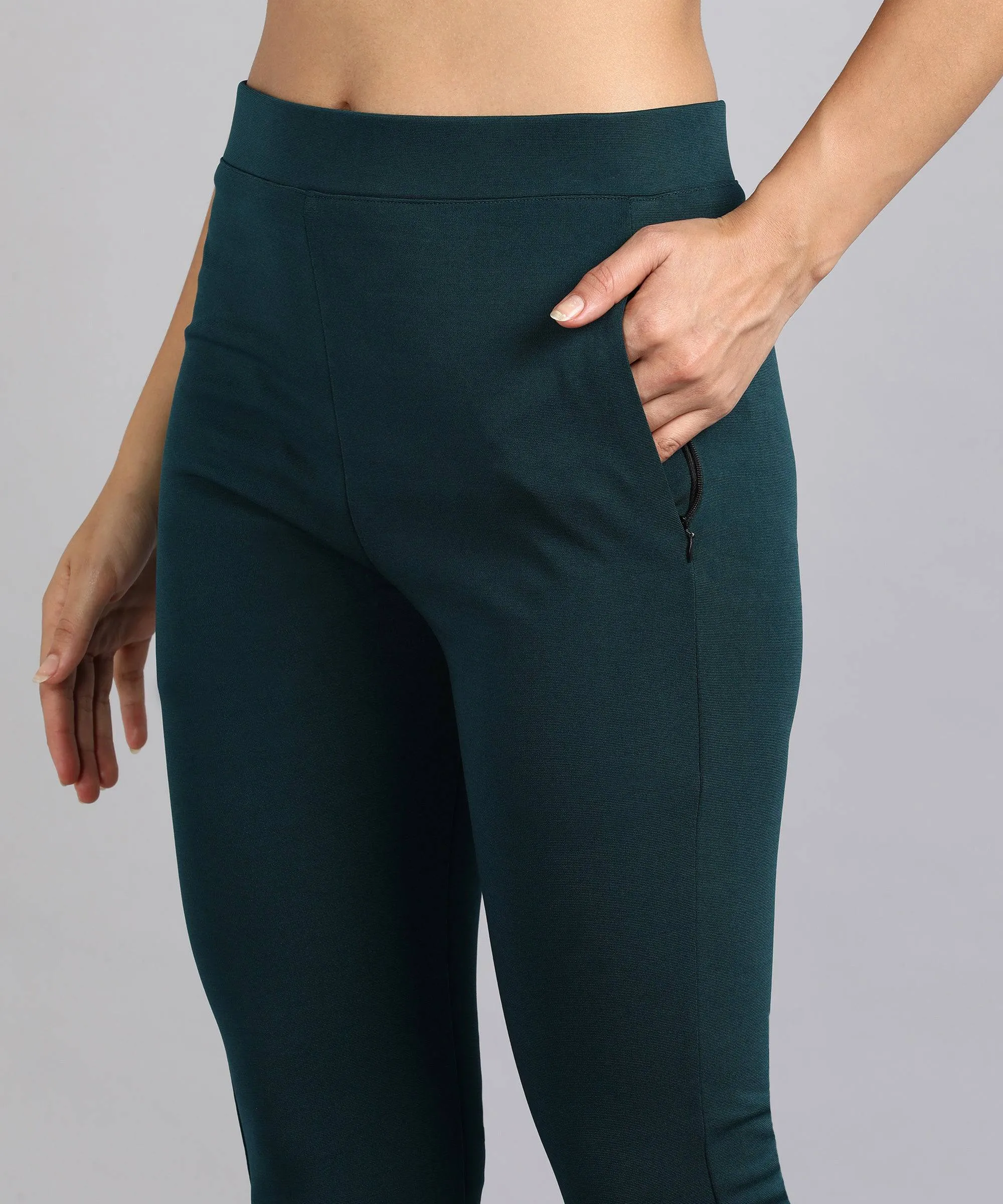 High-Waist Tapered Cigarette Trousers