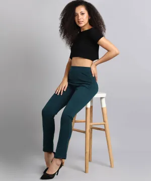 High-Waist Tapered Cigarette Trousers