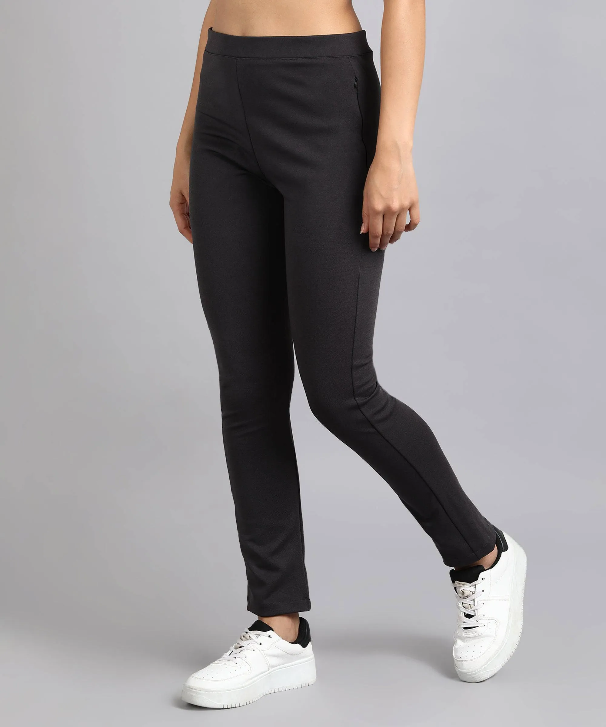 High-Waist Tapered Cigarette Trousers