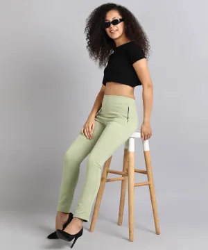 High-Waist Tapered Cigarette Trousers