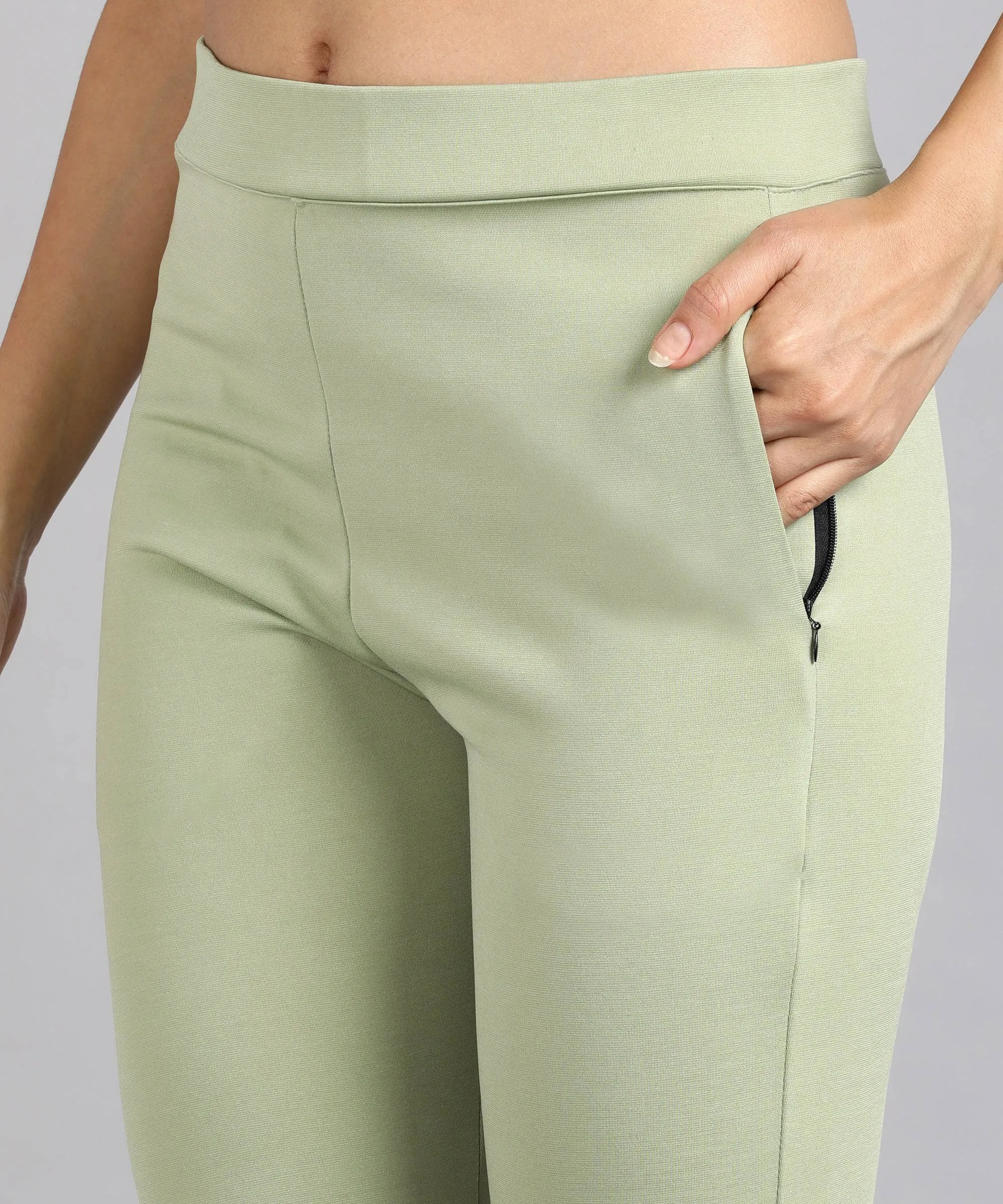 High-Waist Tapered Cigarette Trousers