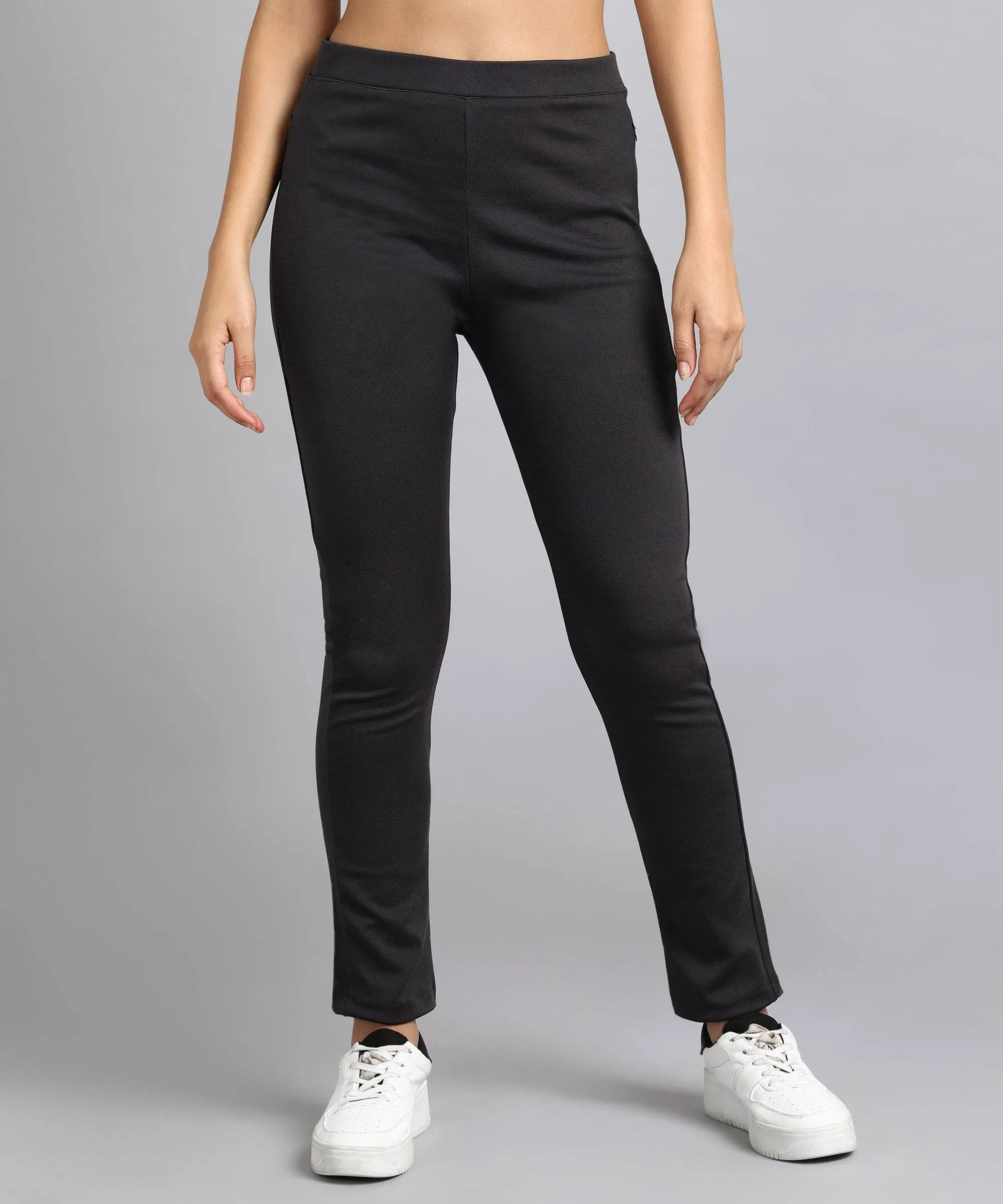High-Waist Tapered Cigarette Trousers