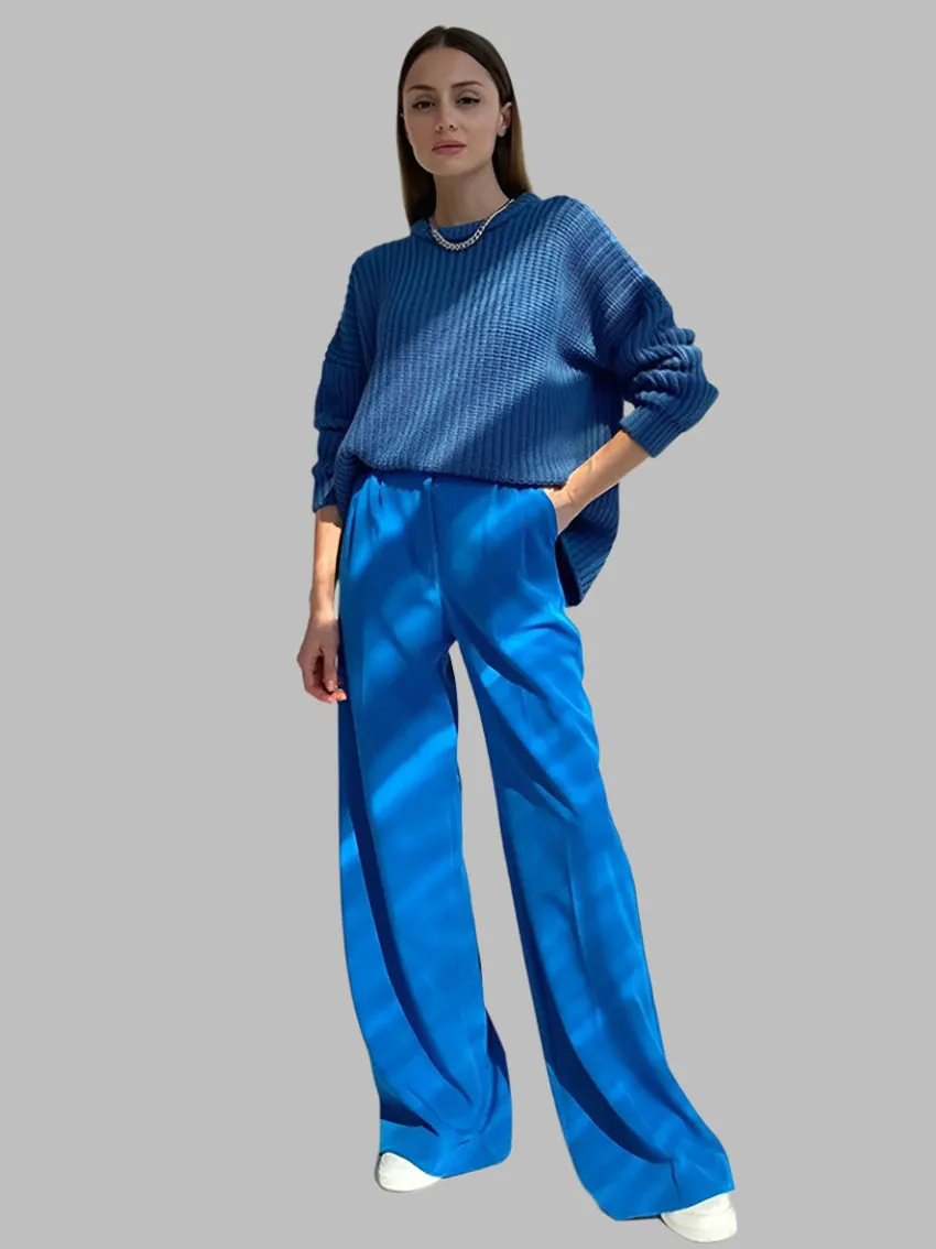 High Waist Wide Leg Casual Pants