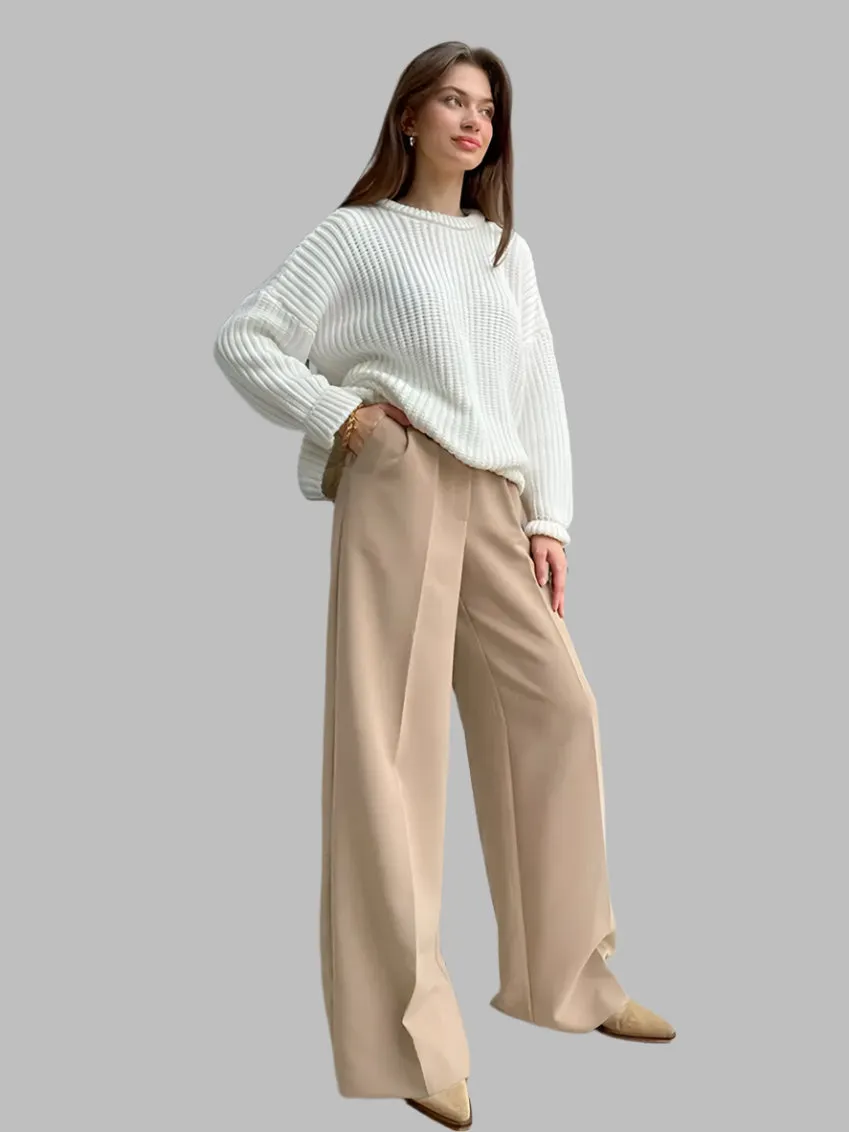 High Waist Wide Leg Casual Pants