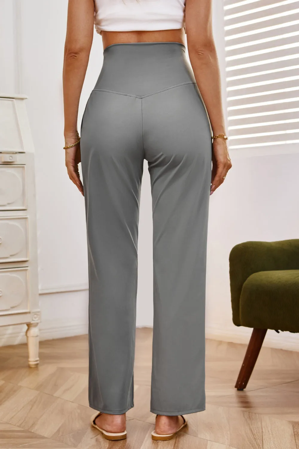 High Waist Wide Leg Pants with Pockets (7 Colors)