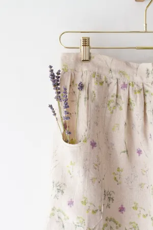 HOSTESS APRON IN HERB LINEN
