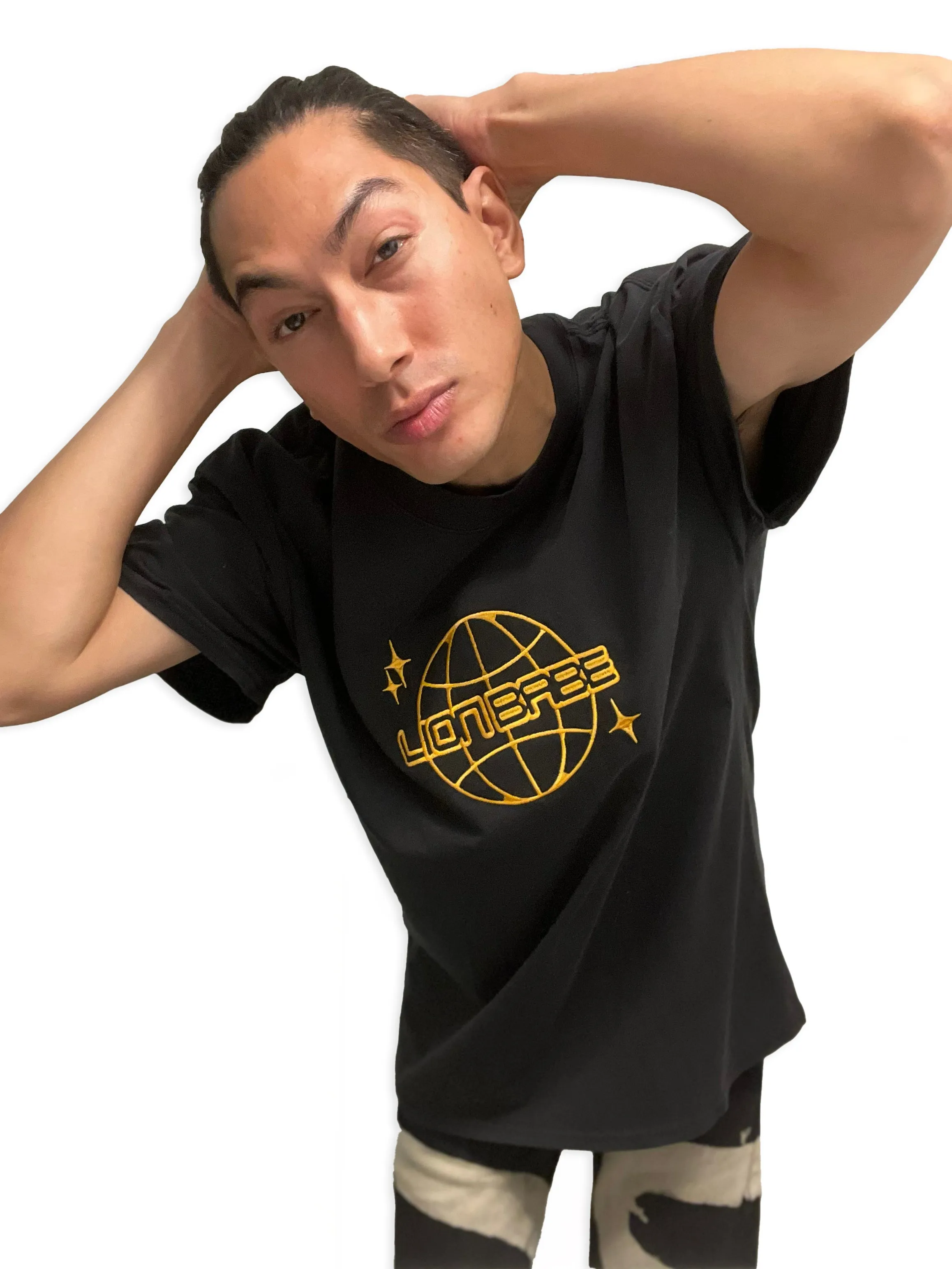 House of LION BABE - Oversized Charcoal Tee Embroidered Logo