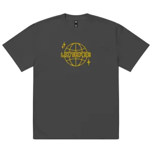House of LION BABE - Oversized Charcoal Tee Embroidered Logo