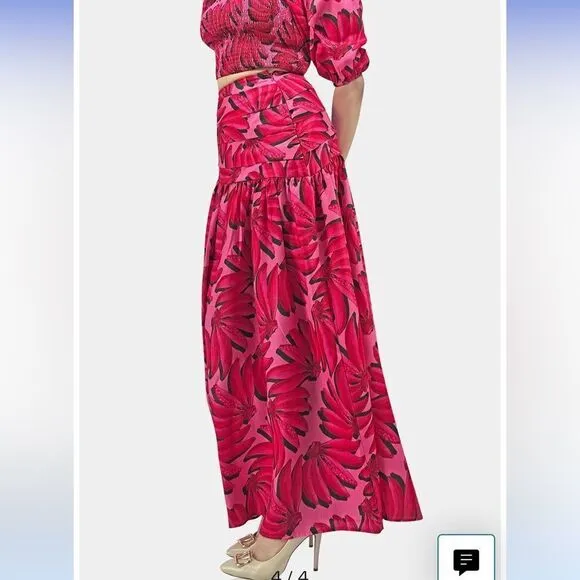 HT360 collective banana print maxi skirt