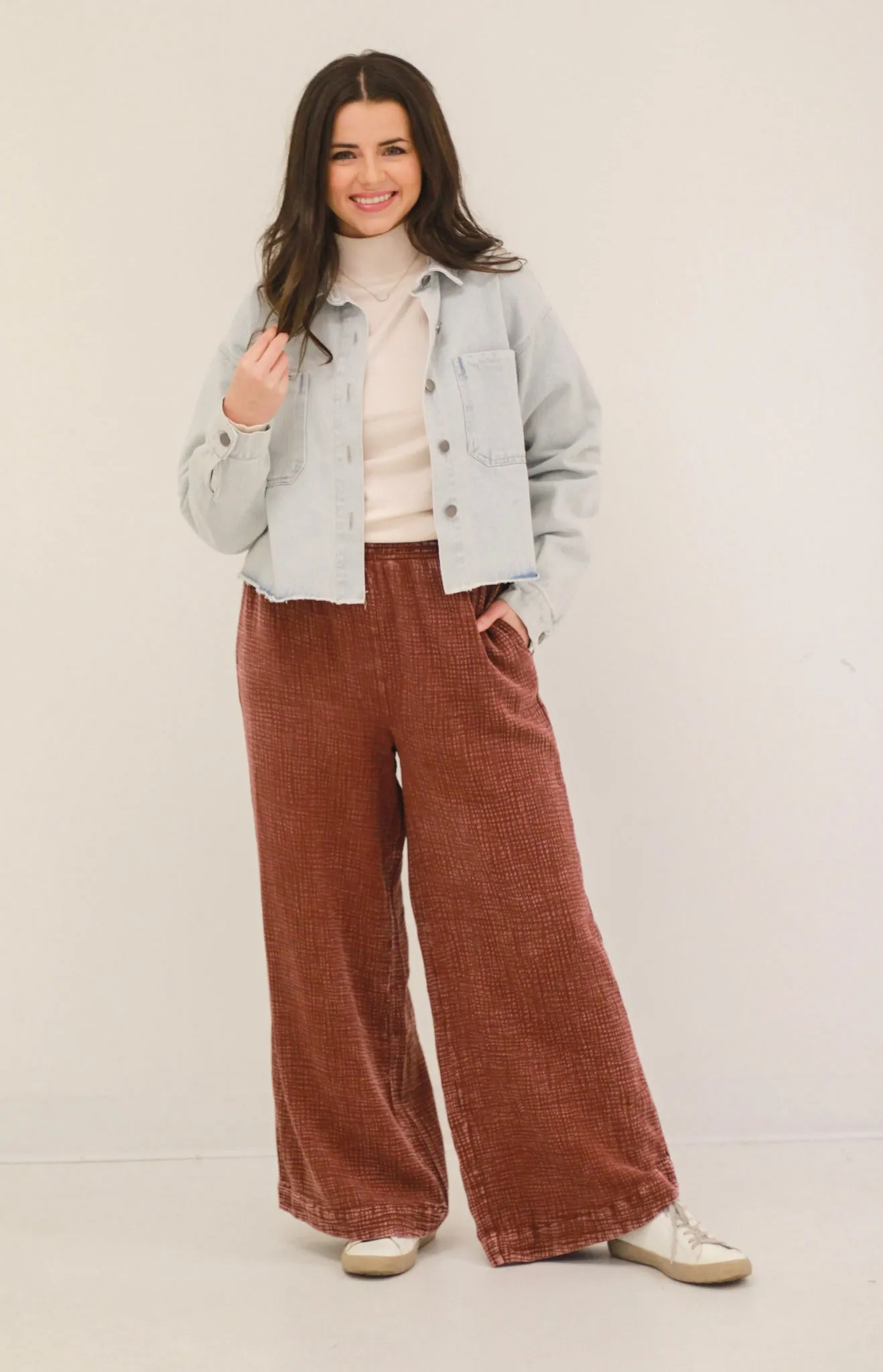 I'll Have These Mineral Wash Pants in Red Bean