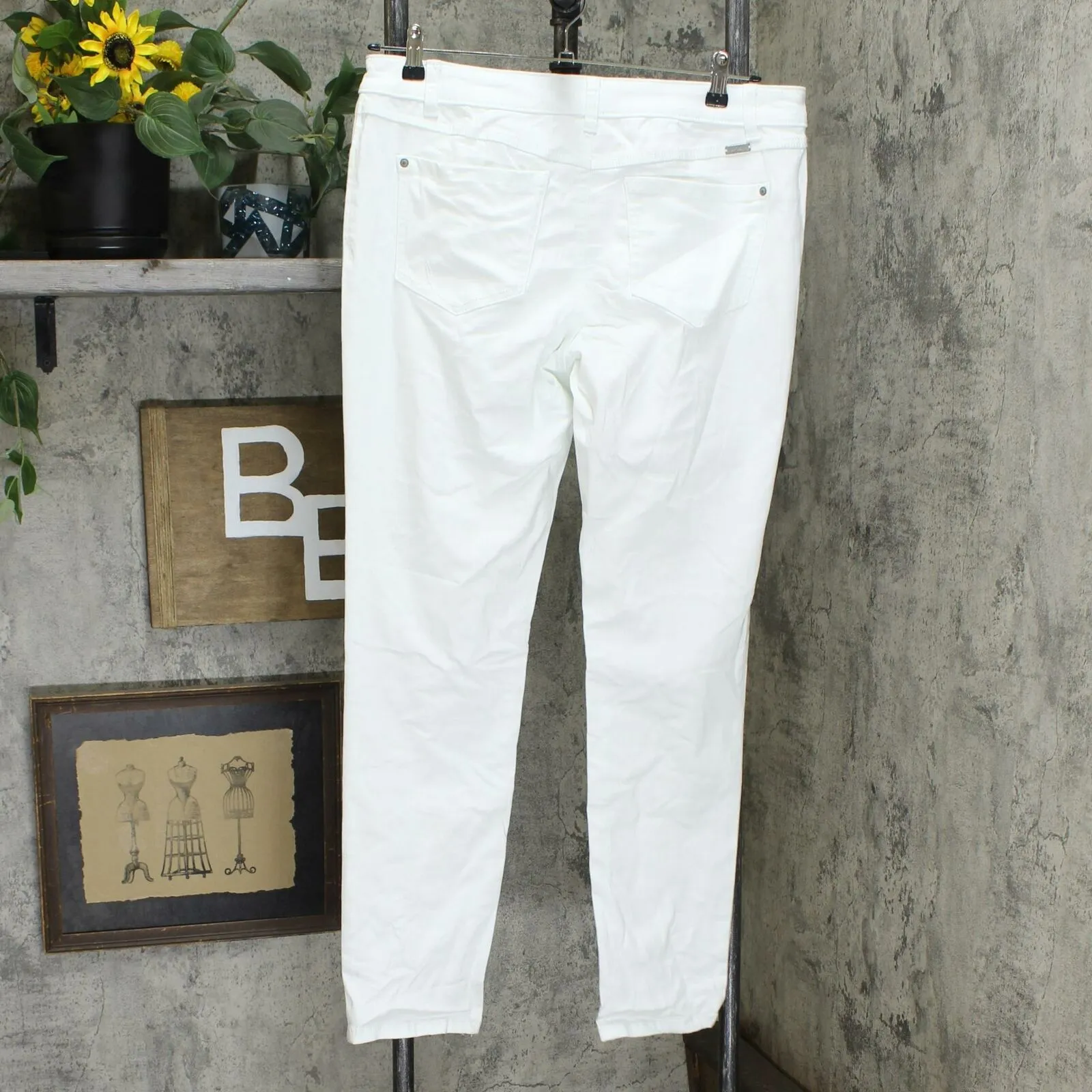 INC International Concepts Women's INCEssentials Skinny Jeans White 12