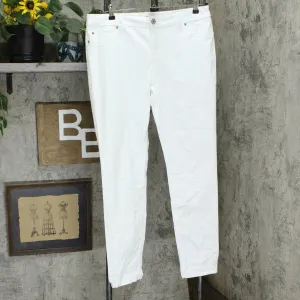 INC International Concepts Women's INCEssentials Skinny Jeans White 12