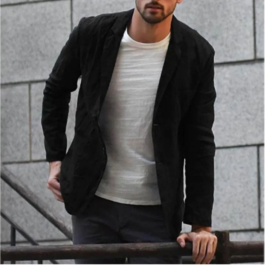 INSTOCK- Men's spring and autumn casual cotton and linen loose