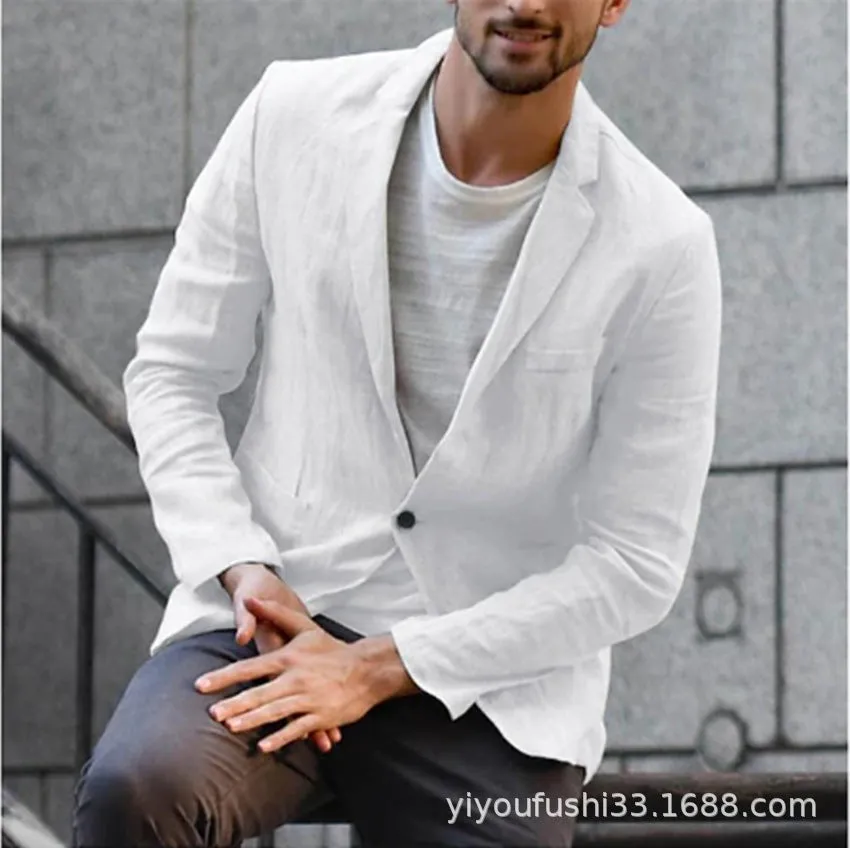 INSTOCK- Men's spring and autumn casual cotton and linen loose