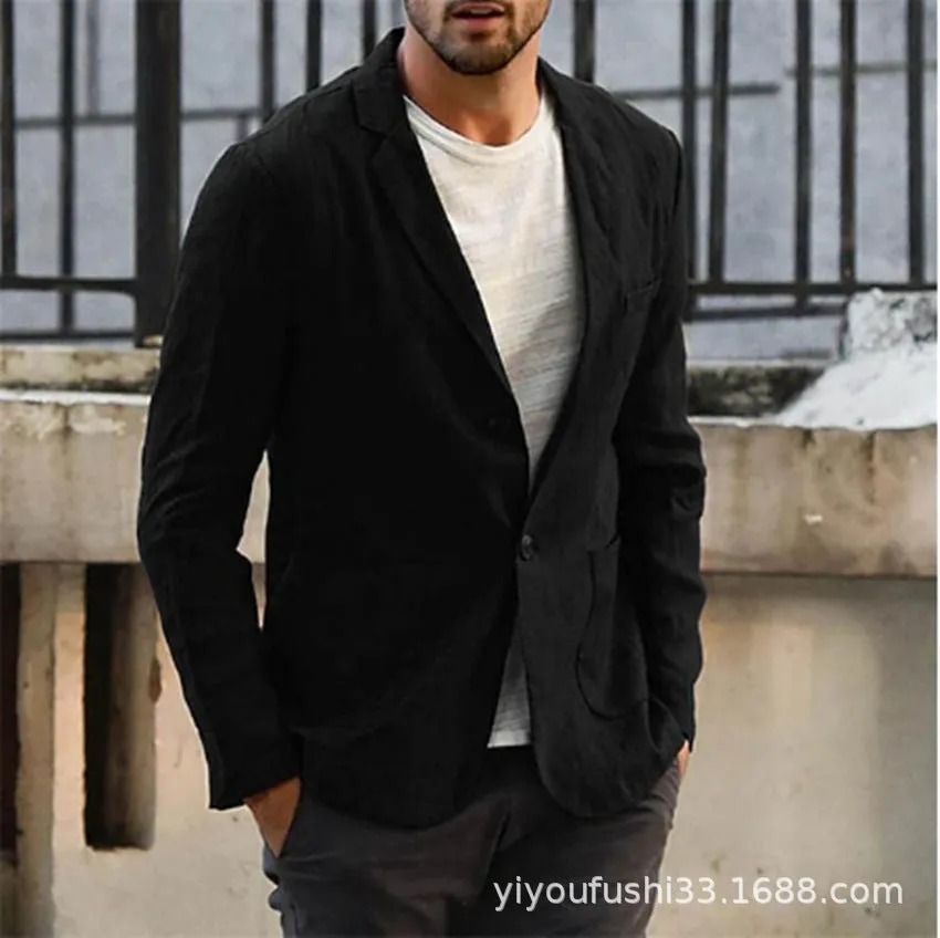 INSTOCK- Men's spring and autumn casual cotton and linen loose