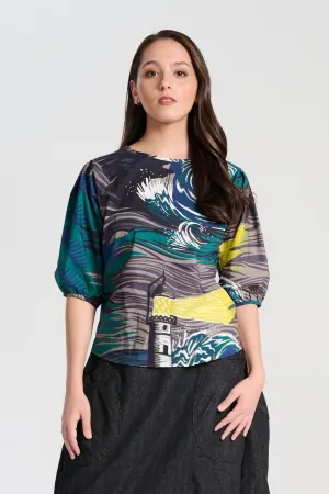 Isla Blouse Storm in Cotton