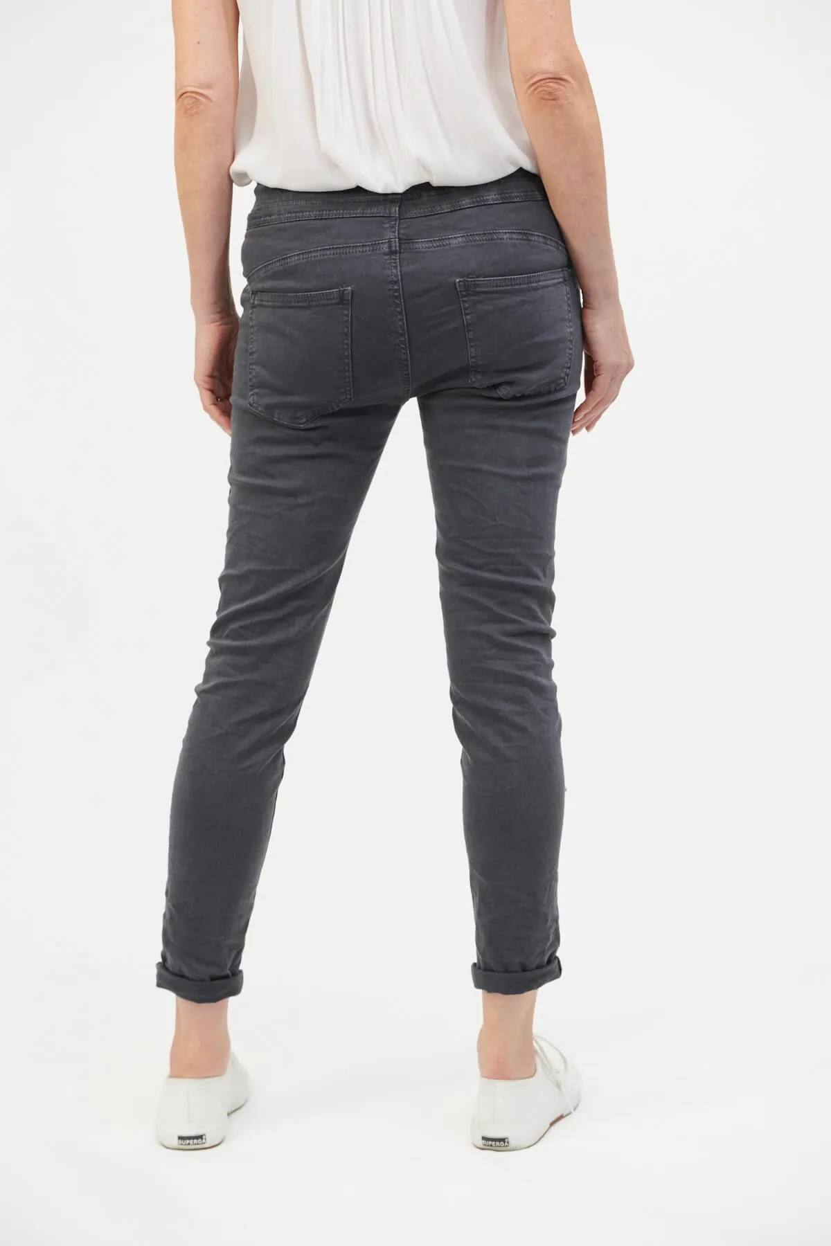 ITALIAN STAR Classic Drill Jogger - Charcoal