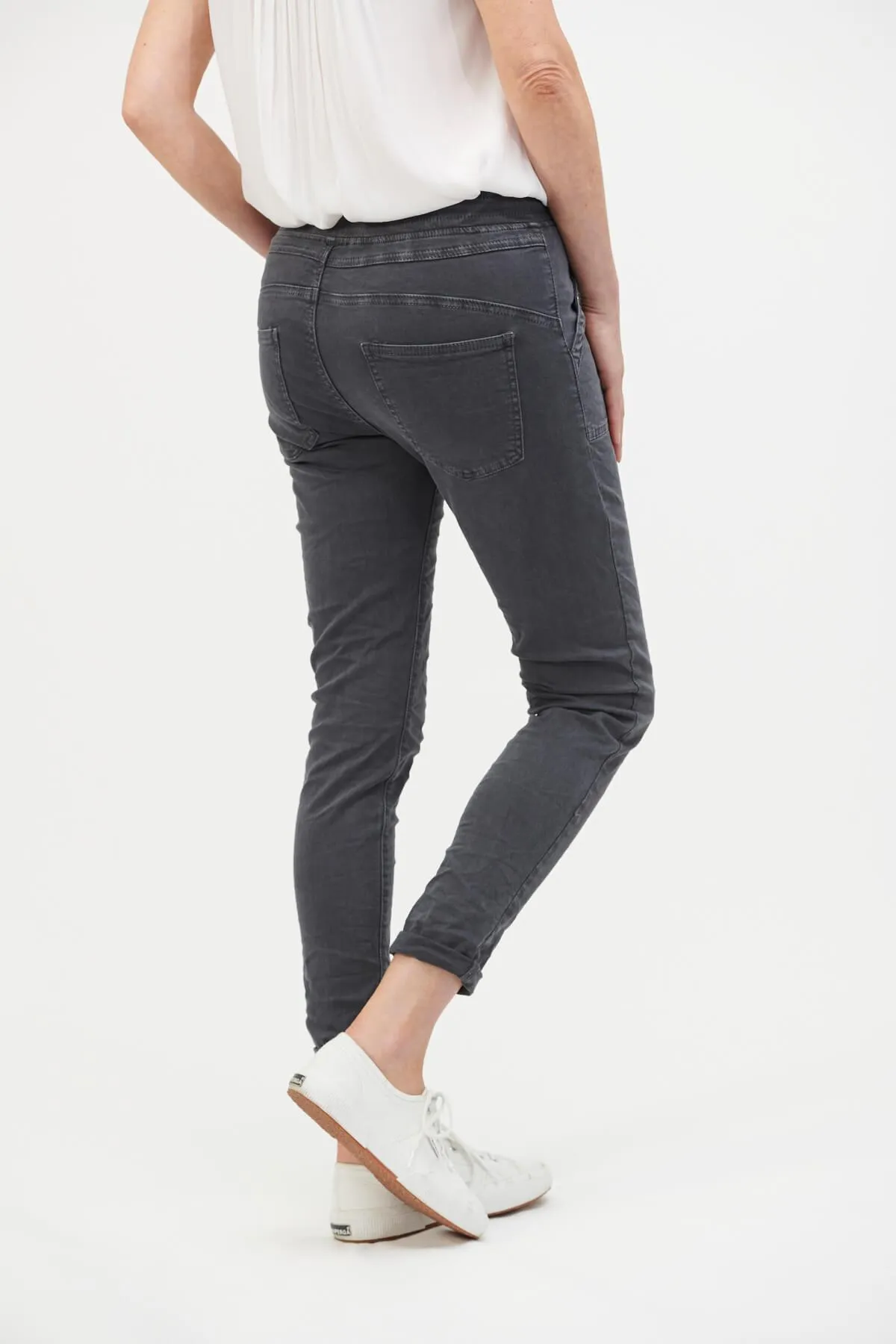 ITALIAN STAR Classic Drill Jogger - Charcoal