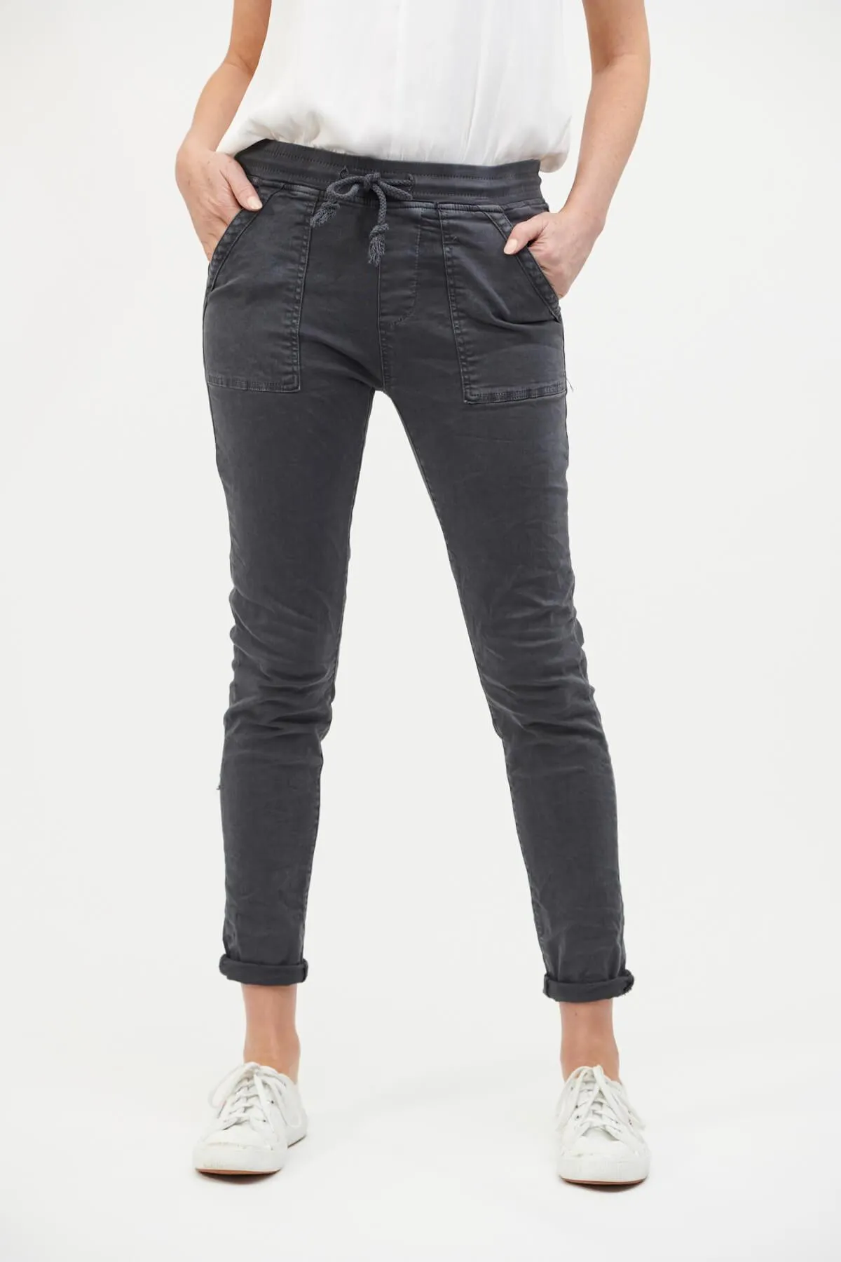 ITALIAN STAR Classic Drill Jogger - Charcoal