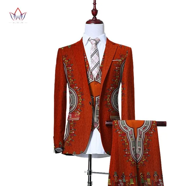 (Jacket Vest Pants)Blazers for Men 3 Piece Slim Fit Cowboy Wedding Men Suit Retro Gentleman Mens' African Clothing 6XL WYN230