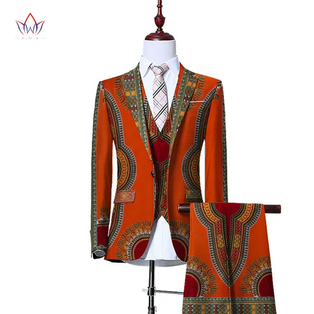(Jacket Vest Pants)Blazers for Men 3 Piece Slim Fit Cowboy Wedding Men Suit Retro Gentleman Mens' African Clothing 6XL WYN230