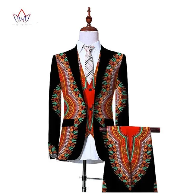 (Jacket Vest Pants)Blazers for Men 3 Piece Slim Fit Cowboy Wedding Men Suit Retro Gentleman Mens' African Clothing 6XL WYN230