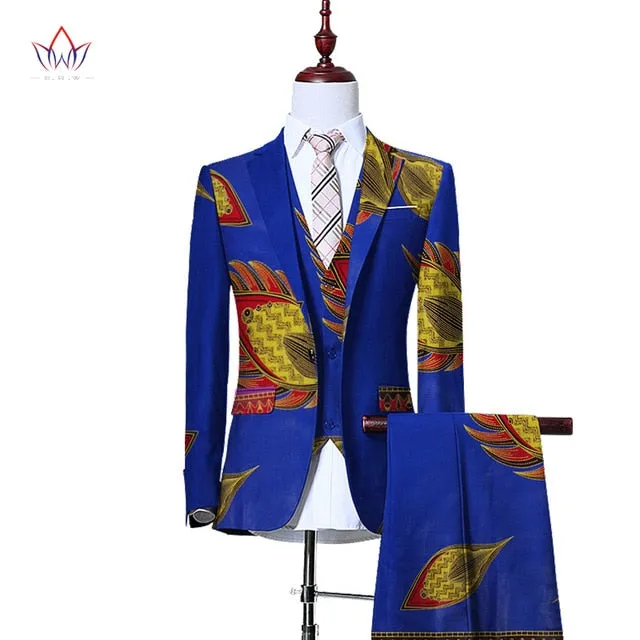 (Jacket Vest Pants)Blazers for Men 3 Piece Slim Fit Cowboy Wedding Men Suit Retro Gentleman Mens' African Clothing 6XL WYN230