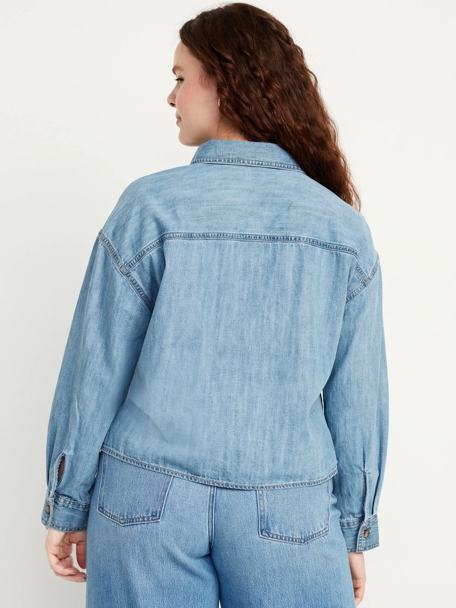 Jean Boyfriend Popover Shirt