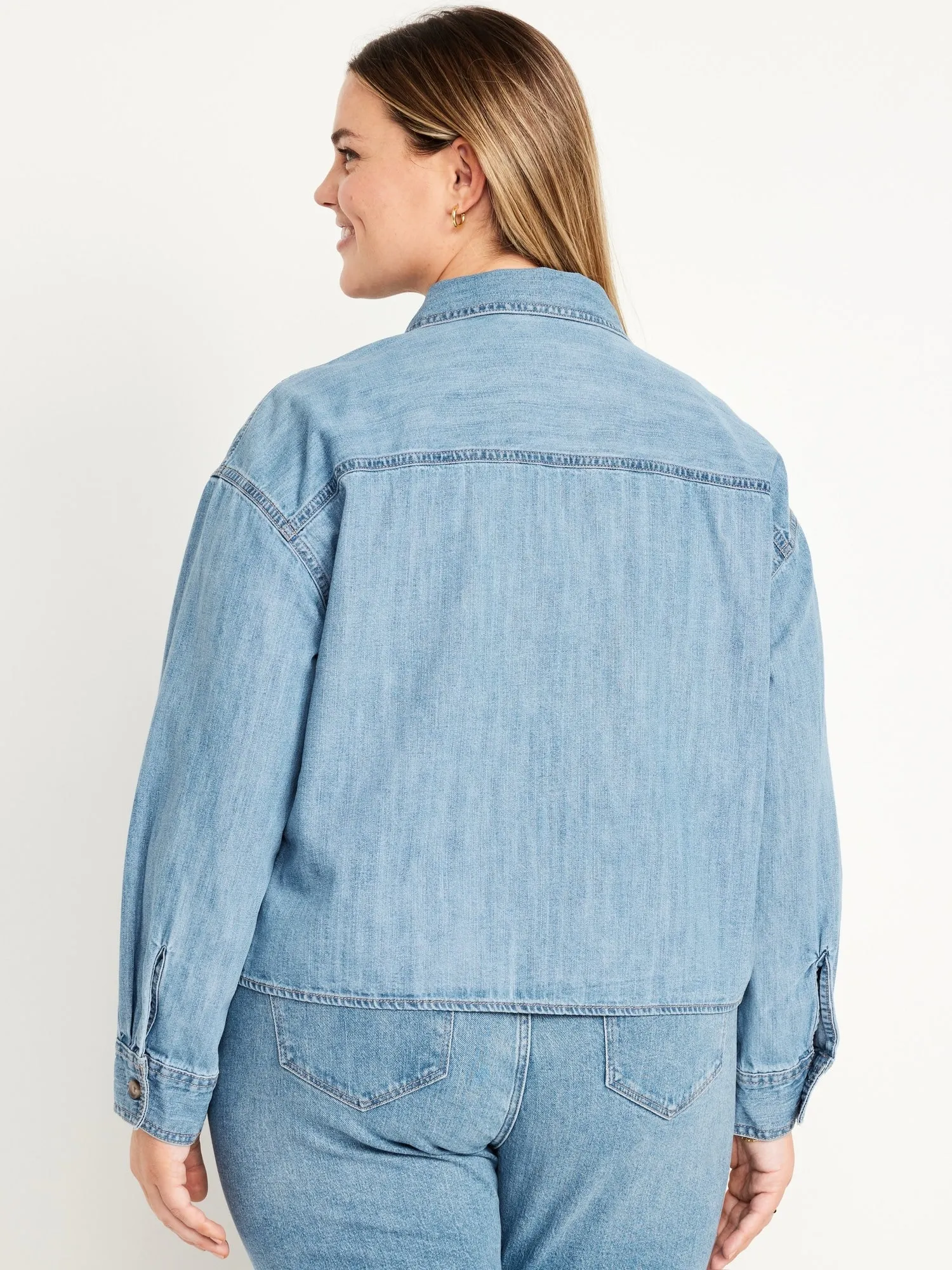 Jean Boyfriend Popover Shirt
