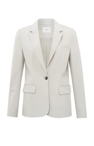 Jersey blazer with long sleeves, button and pockets