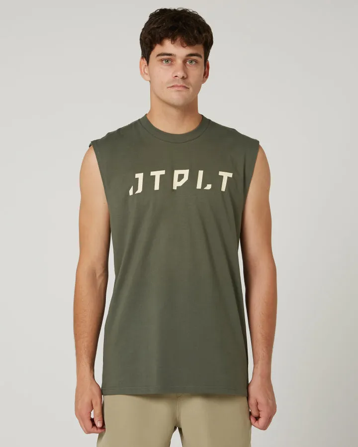Jetpilot Icon Mens Muscle Tee - Sage