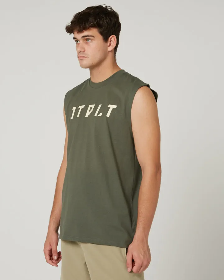 Jetpilot Icon Mens Muscle Tee - Sage