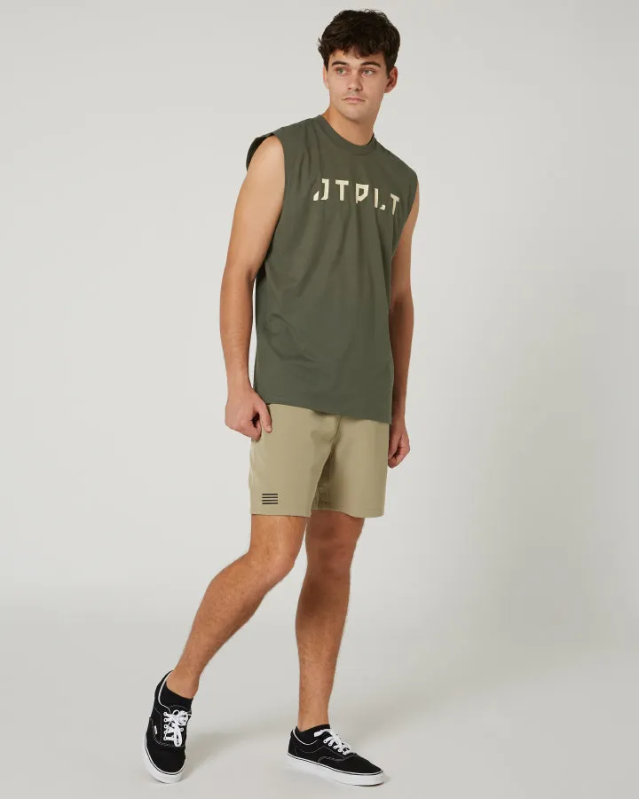 Jetpilot Icon Mens Muscle Tee - Sage