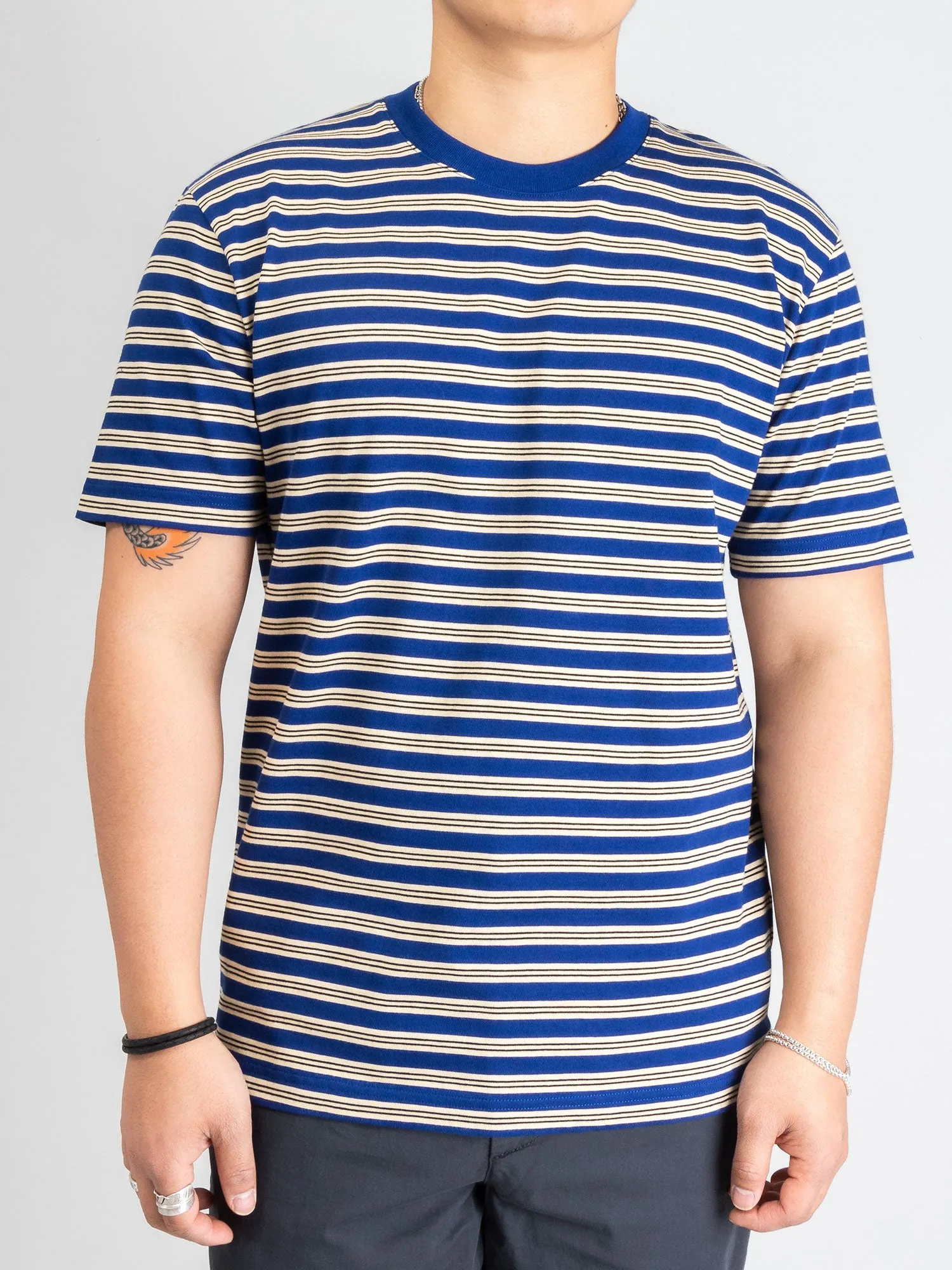 Johannes Nautical Stripe T-Shirt in Ultra Marine