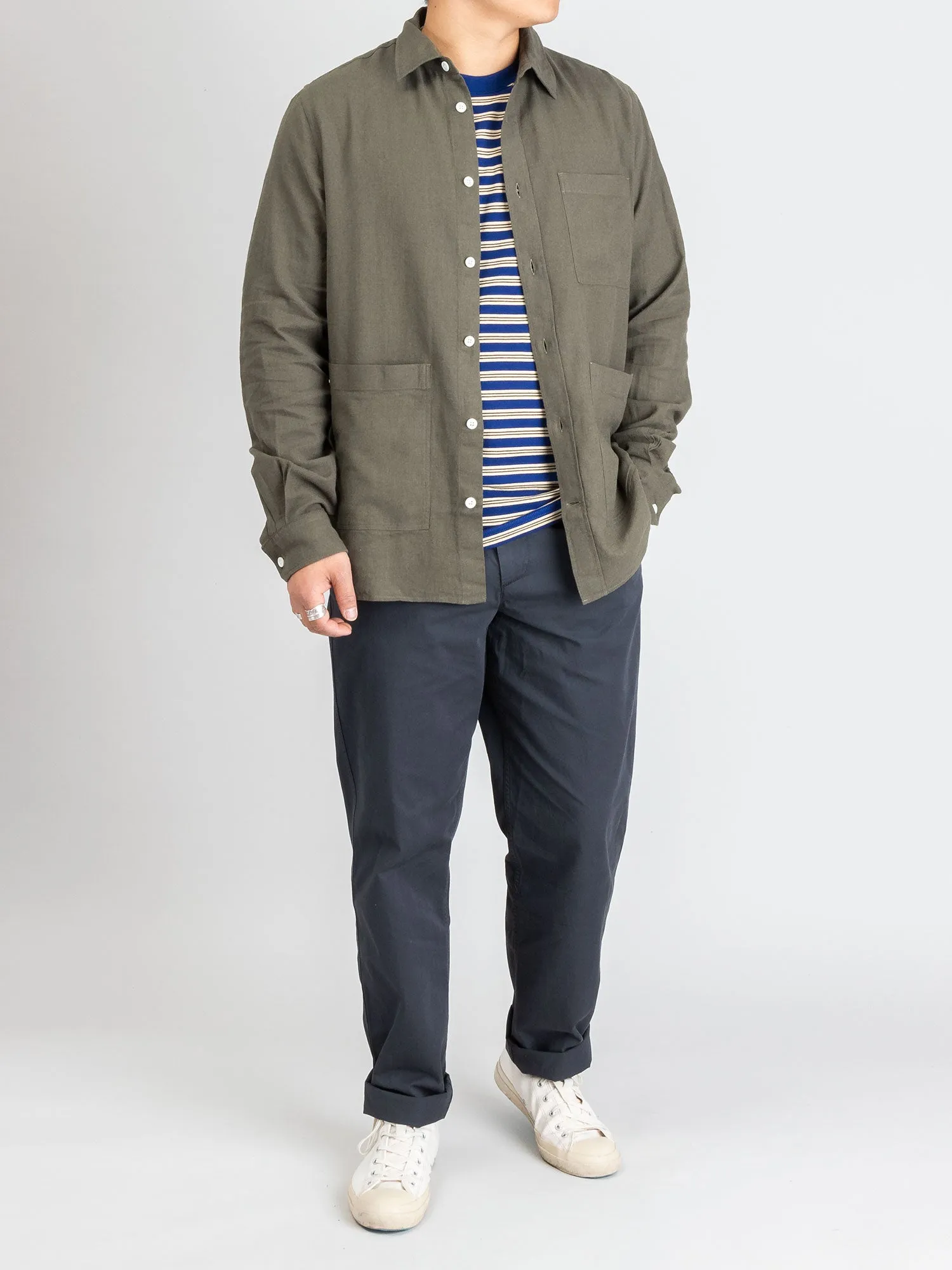 Johannes Nautical Stripe T-Shirt in Ultra Marine