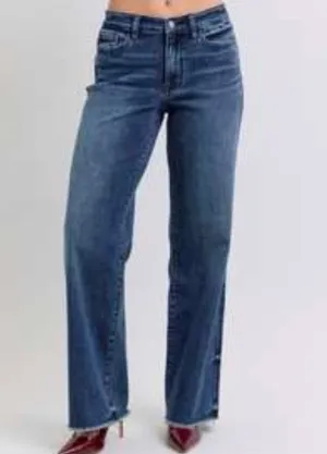 Judy Blue Mid Rise Wide Leg