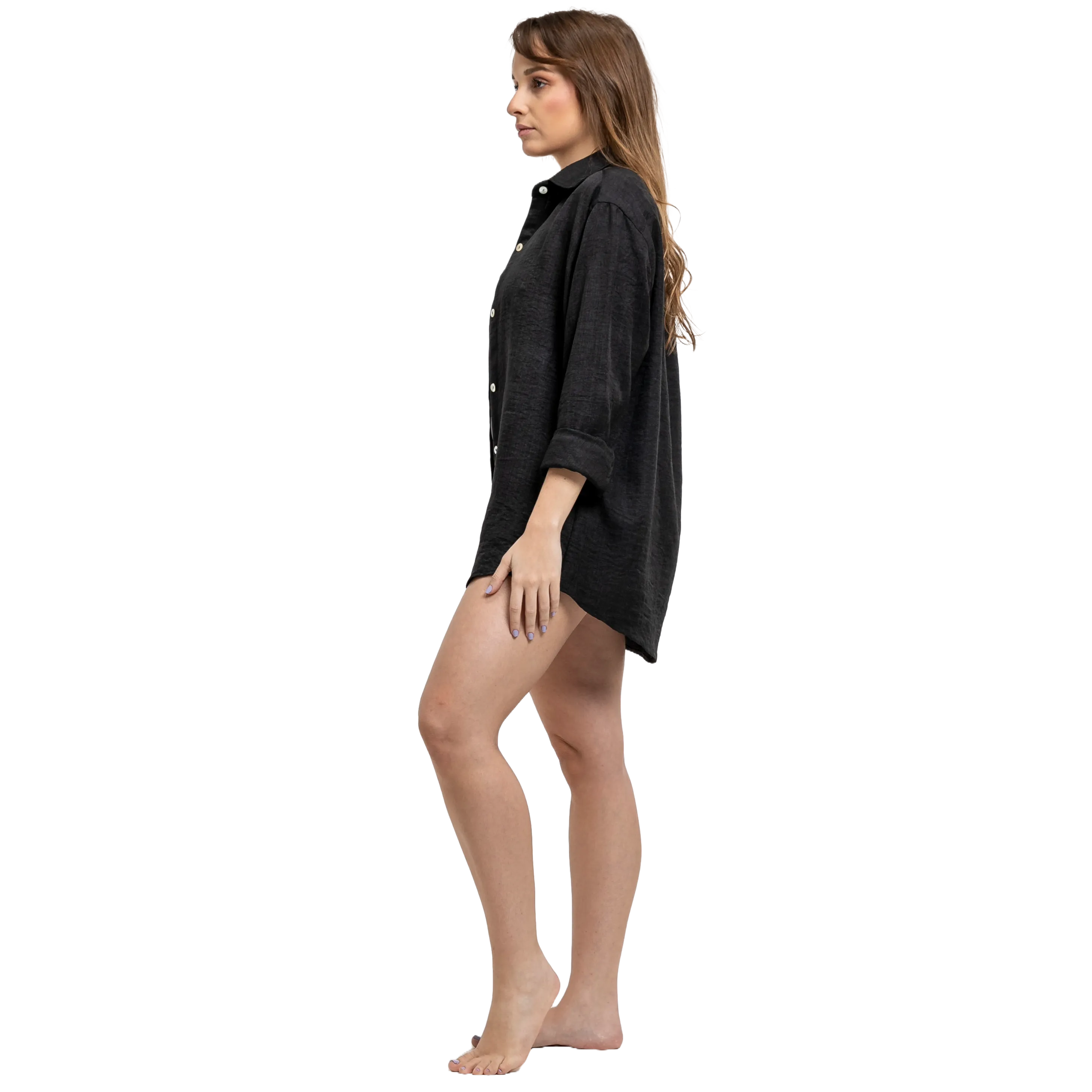 Kali Linen Shirt - Black