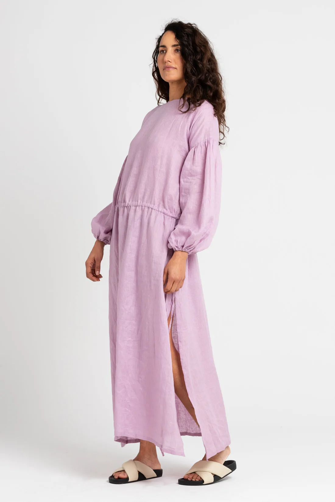 Kaspara Billowed Sleeve Maxi Dress Lilac