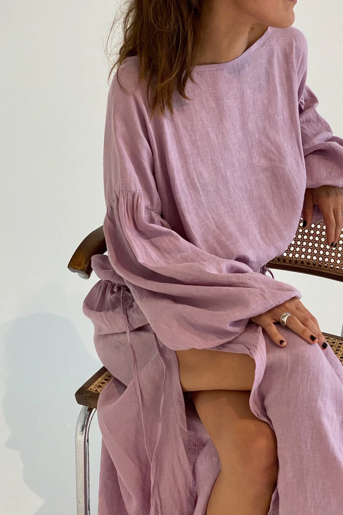 Kaspara Billowed Sleeve Maxi Dress Lilac
