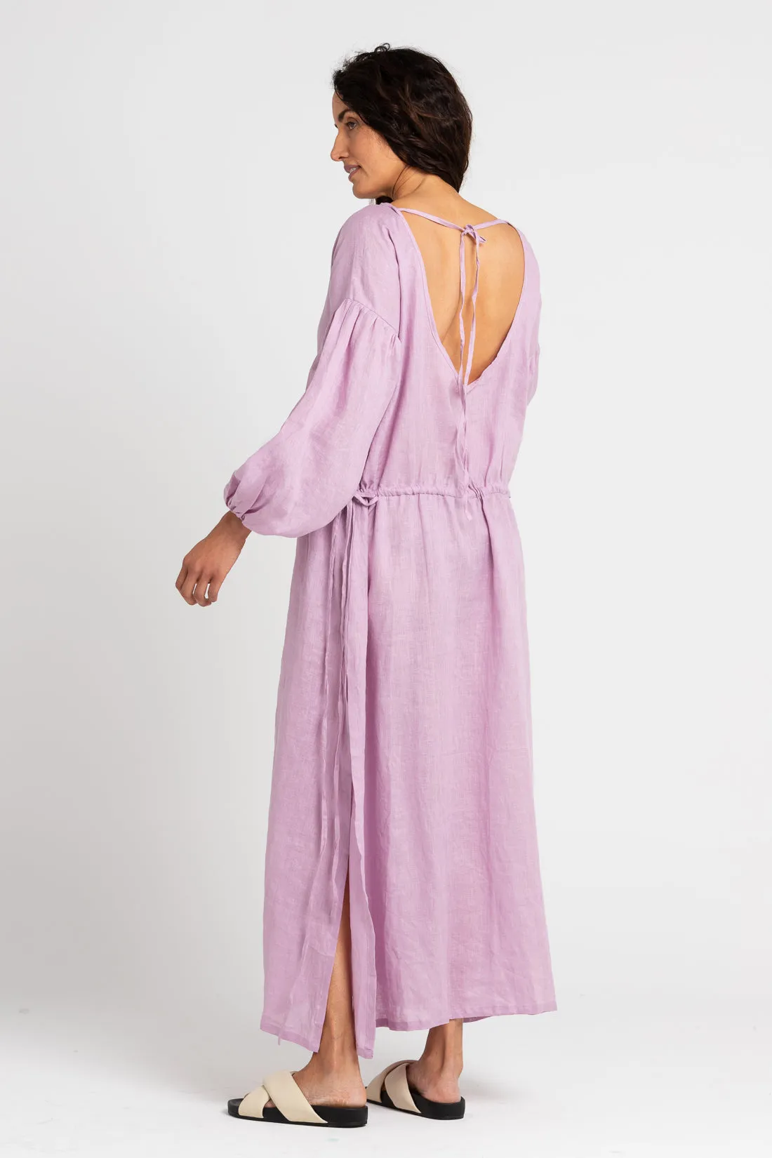 Kaspara Billowed Sleeve Maxi Dress Lilac