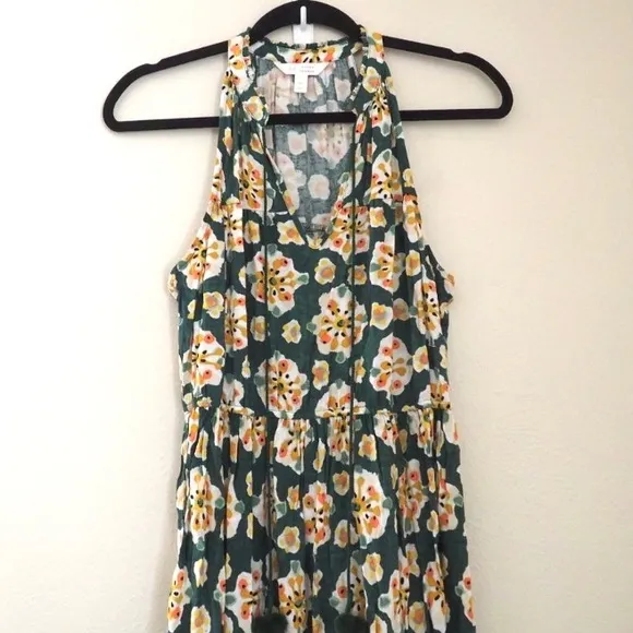 LC Lauren Conrad - Green Tiered Sleeveless Maxi Dress