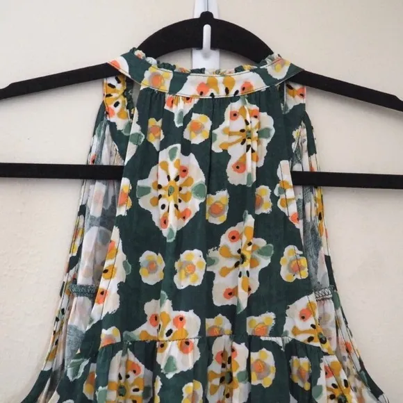 LC Lauren Conrad - Green Tiered Sleeveless Maxi Dress