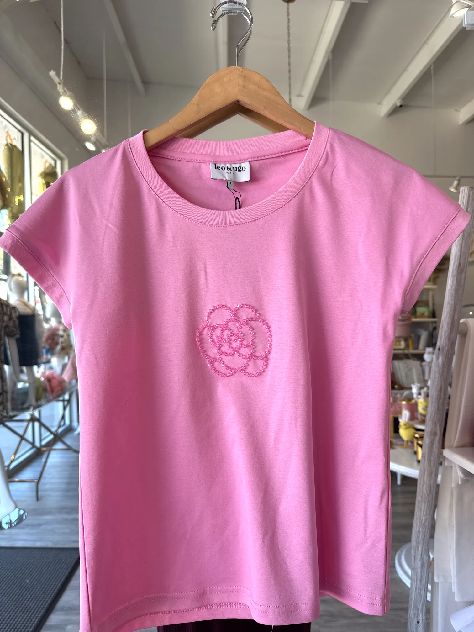 Light Pink Blouse With Flower